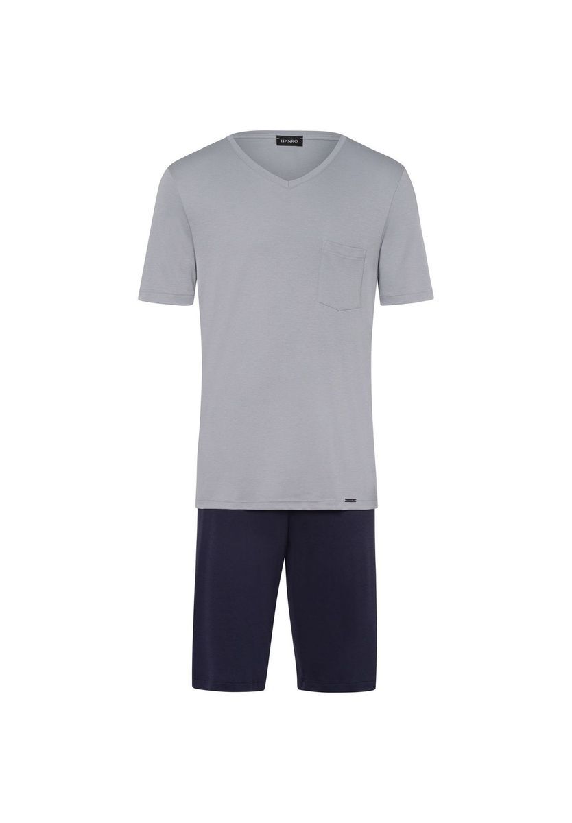 Herren Schlafanzug Set mit V-Ausschnitt