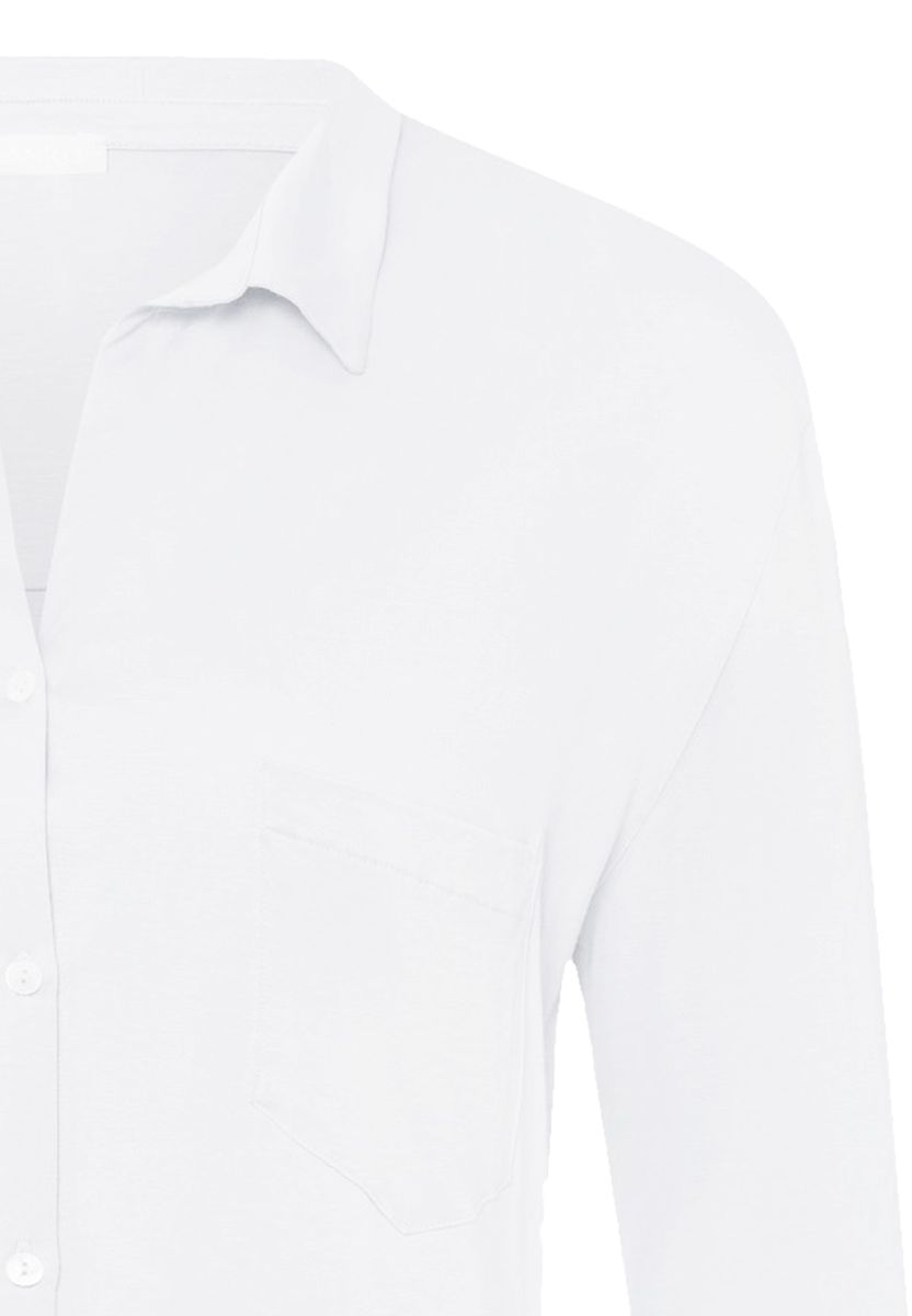 Langarm Nachthemd-Kleid mit Knopfleiste