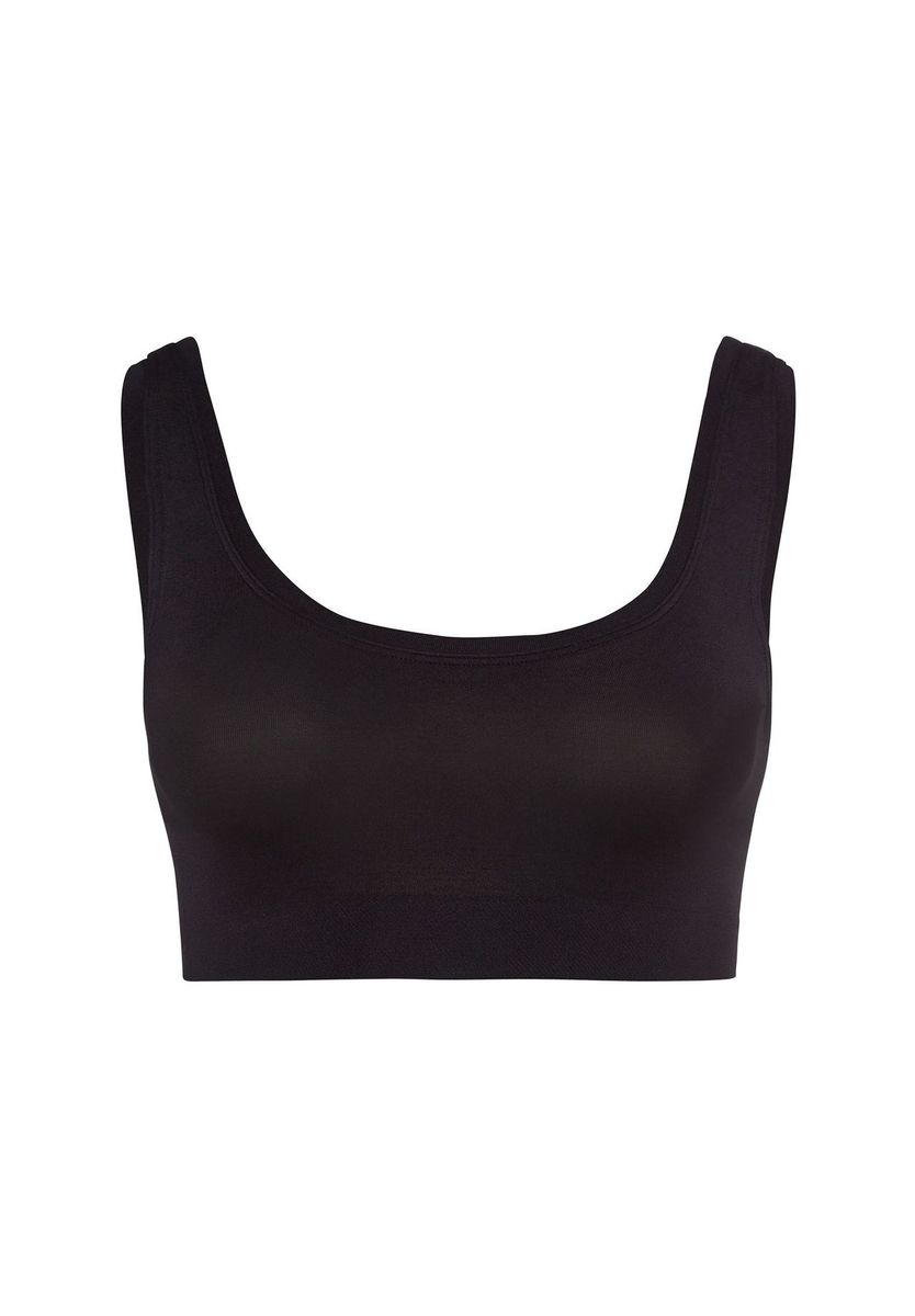 Nahtloses Stretch Mikrofaser Bustier-Top