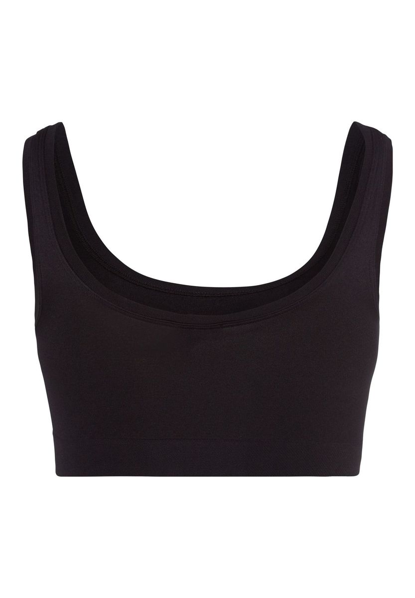 Nahtloses Stretch Mikrofaser Bustier-Top