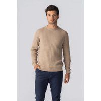 Herren Zopfmuster Rundhals Pullover