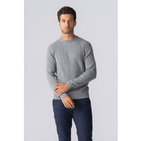 Herren Zopfmuster Rundhals Strickpullover