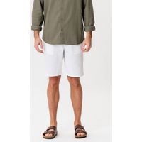 Klassische Leinen-Shorts in Weiß