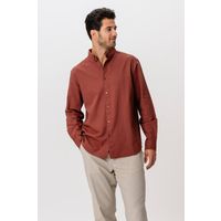 Herren Leinenmischung Button-Down Hemd