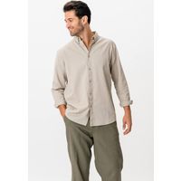 Leinenhemd Langarm in Sandfarbe