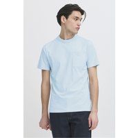 Hellblaues Baumwoll-T-Shirt mit Tasche