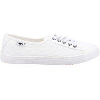 Weiße Canvas-Sneakers Elsie mit Spitzenmuster