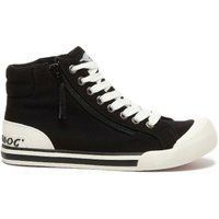 Schwarzer Canvas High-Top Sneaker