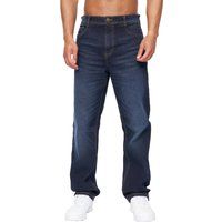 Herren Jeans mit gerader Passform, dunkle Waschung