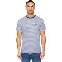 Gestreiftes Baumwoll-T-Shirt mit Rundhalsausschnitt
