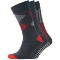 Herrensocken-Pack mit Muster-Baumwollmischung