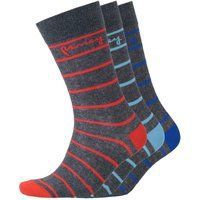 Herrensocken mit Streifen aus Baumwollmischung