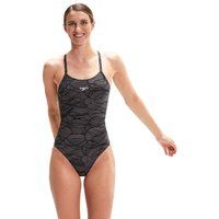 Speedo - Badeanzug Gekreuzte Rückenträger für Damen (Schwarz)