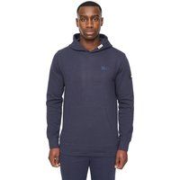Herren Marineblauer Kapuzenpullover mit Logo
