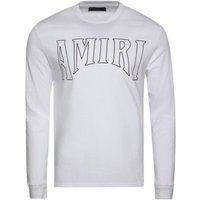 Weißes Langarm-T-Shirt mit Logo