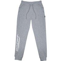 Graue Fleece-Jogginghose mit Logo
