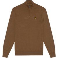 Herren Baumwoll-Merino Pullover mit Viertelreißverschluss
