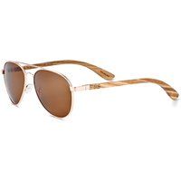 Earth Wood Sayulita Polarisierte Sonnenbrille - Zebra/Braun