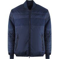 Wattierte Bomberjacke in Marineblau