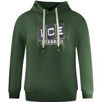 Grüner Kapuzenpullover mit Blocklogo