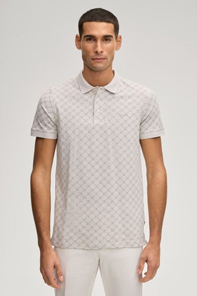 Joop! Paigam Poloshirt Offwhite mit Cornflower Allover Muster