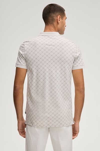 Joop! Paigam Poloshirt Offwhite mit Cornflower Allover Muster