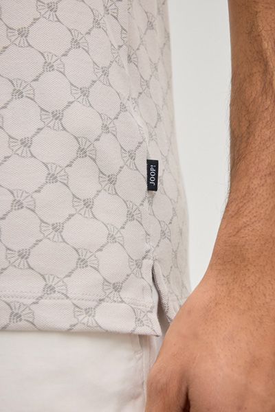 Joop! Paigam Poloshirt Offwhite mit Cornflower Allover Muster