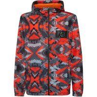 Windbreaker Jacke mit abstraktem Print