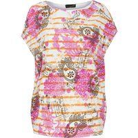 Oversize Baumwollbluse mit Ethno-Print