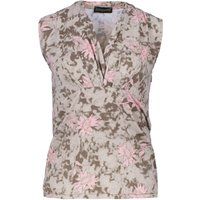 Ärmelloses Blusentop mit Blumenmuster