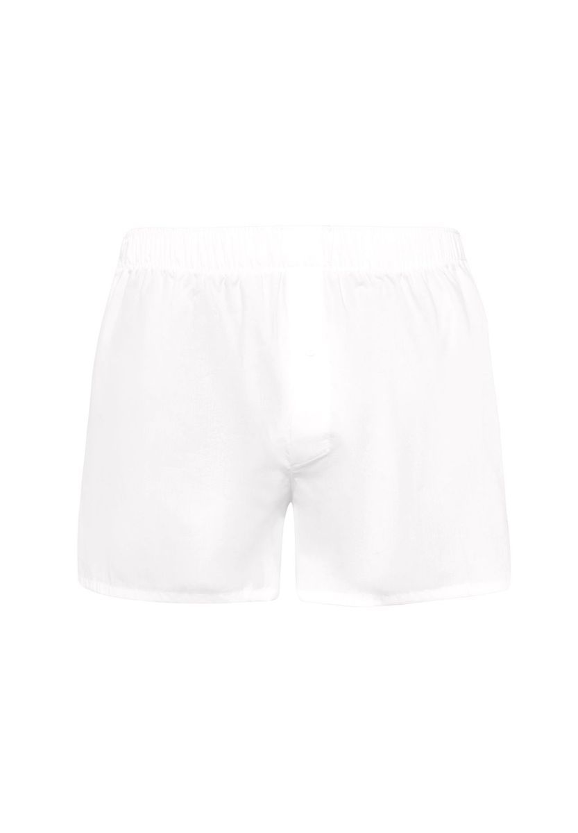 Klassische weiße gewebte Baumwoll-Boxershorts