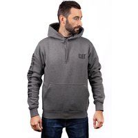 Caterpillar Markenbanner Baumwoll Herren Grauer Kapuzenpullover