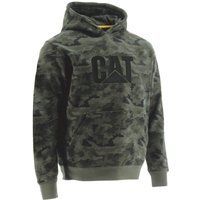 Caterpillar Markenzeichen Baumwoll Herren grüner Kapuzenpullover