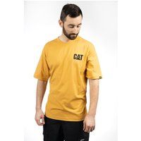 Caterpillar W05324 Markenzeichen Baumwolle Herren Gelbes T-Shirt