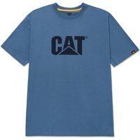 Caterpillar Markenlogo Baumwoll Herren Blau T-Shirt