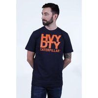 Caterpillar Schwerlast Baumwolle Herren Schwarz T-Shirt