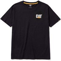 Caterpillar W05324 Markenzeichen Baumwoll Herren Schwarz T-Shirt