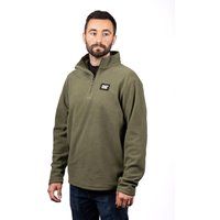 Caterpillar Cat Mikrofleece Viertel-Zip Polyester Herren grünes Sweatshirt