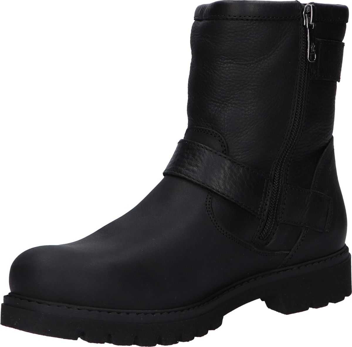 Biker-Stiefeletten aus Leder mit Schnallen