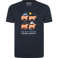 Mountain Warehouse - "Scottish Weather Forecast" T-Shirt für Herren (Marineblau)
