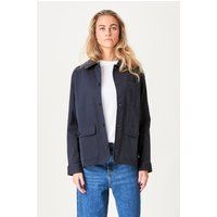 Marineblaue Twill-Hemdjacke für Herren
