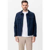 Twill-Overshirt Jacke in Marineblau