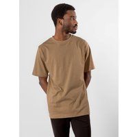 Übergroßes Khaki Baumwoll T-Shirt