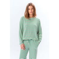 Gestreiftes Langarmshirt mit regulärer Passform