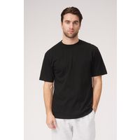 Übergroßes schwarzes T-Shirt, Unisex-Design