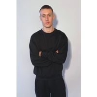 Baumwoll-Sweatshirt mit Rundhalsausschnitt, lockere Passform