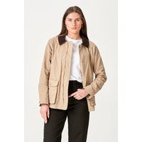 Klassische Twilljacke mit Cordkragen