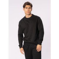Essentielles schwarzes Rundhals-Sweatshirt