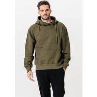 Schwerer olivgrüner Kapuzenpullover
