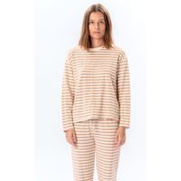 Gestreiftes Langarmshirt mit lockerer Passform